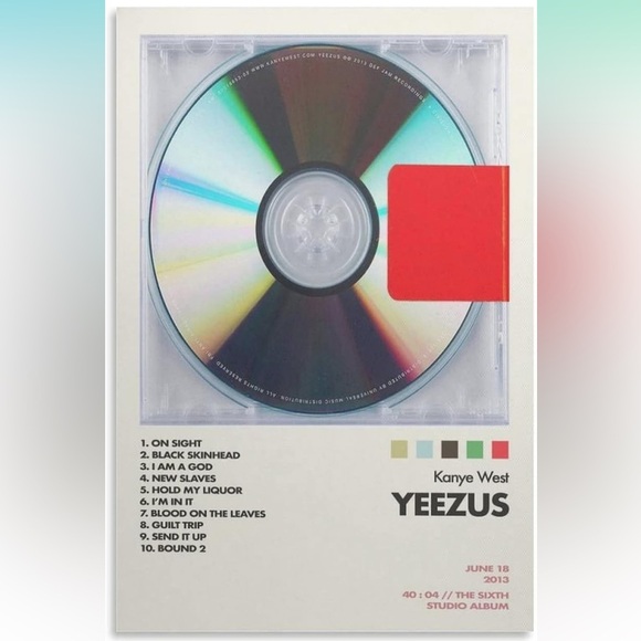 💿 Kanye West YEEZUS Album Laminated Album Cover - Picture 1 of 2